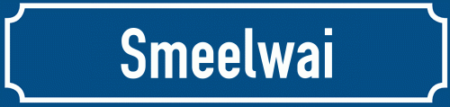Straßenschild Smeelwai