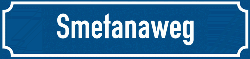 Straßenschild Smetanaweg