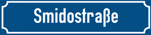 Straßenschild Smidostraße