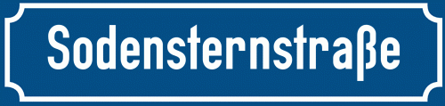 Straßenschild Sodensternstraße