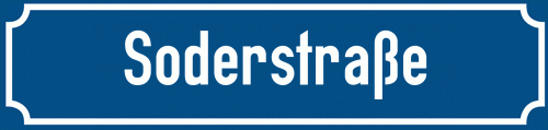 Straßenschild Soderstraße