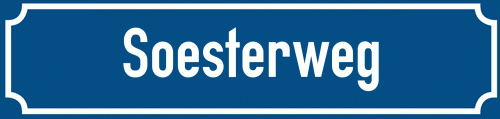 Straßenschild Soesterweg