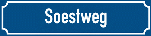 Straßenschild Soestweg
