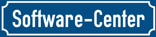 Straßenschild Software-Center