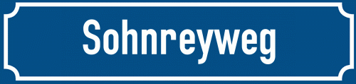 Straßenschild Sohnreyweg
