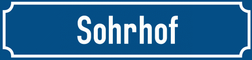 Straßenschild Sohrhof