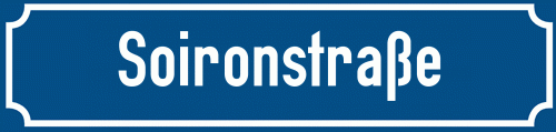 Straßenschild Soironstraße