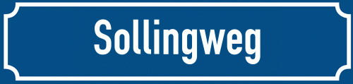 Straßenschild Sollingweg