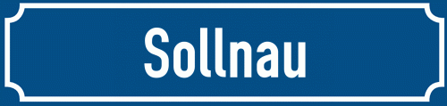 Straßenschild Sollnau zum kostenlosen Download