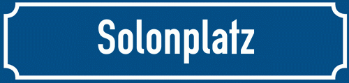 Straßenschild Solonplatz