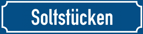 Straßenschild Soltstücken