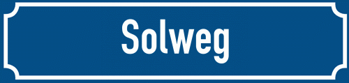 Straßenschild Solweg