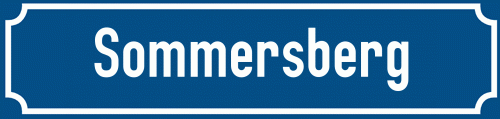 Straßenschild Sommersberg