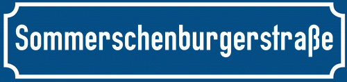 Straßenschild Sommerschenburgerstraße