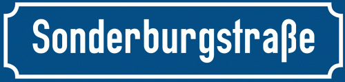 Straßenschild Sonderburgstraße zum kostenlosen Download