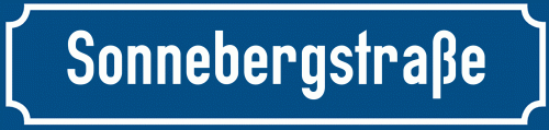 Straßenschild Sonnebergstraße