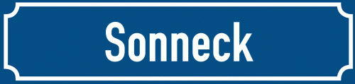 Straßenschild Sonneck