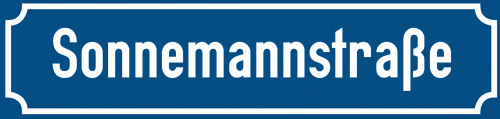 Straßenschild Sonnemannstraße