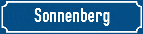 Straßenschild Sonnenberg