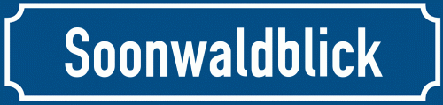 Straßenschild Soonwaldblick