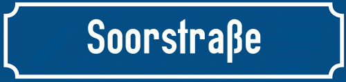 Straßenschild Soorstraße