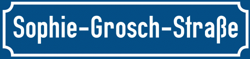 Straßenschild Sophie-Grosch-Straße