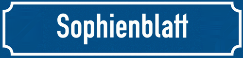 Straßenschild Sophienblatt