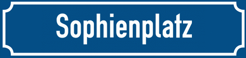 Straßenschild Sophienplatz