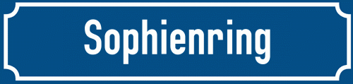 Straßenschild Sophienring