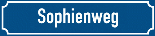 Straßenschild Sophienweg
