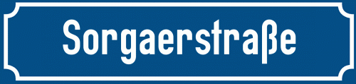 Straßenschild Sorgaerstraße