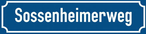 Straßenschild Sossenheimerweg