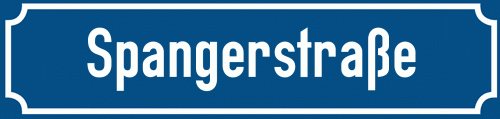 Straßenschild Spangerstraße