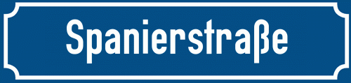 Straßenschild Spanierstraße