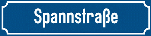 Straßenschild Spannstraße