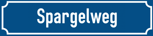 Straßenschild Spargelweg zum kostenlosen Download