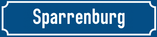 Straßenschild Sparrenburg