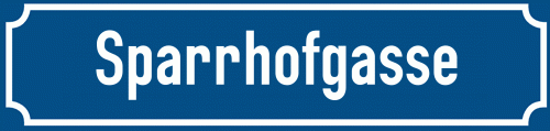 Straßenschild Sparrhofgasse zum kostenlosen Download