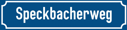 Straßenschild Speckbacherweg