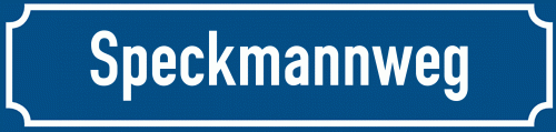 Straßenschild Speckmannweg