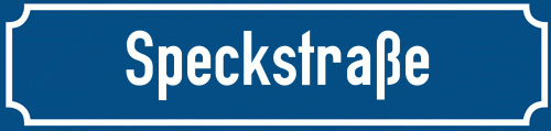 Straßenschild Speckstraße