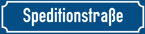 Straßenschild Speditionstraße