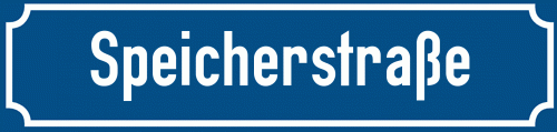 Straßenschild Speicherstraße