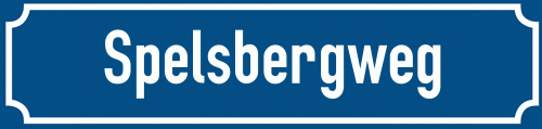 Straßenschild Spelsbergweg