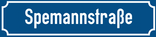 Straßenschild Spemannstraße zum kostenlosen Download