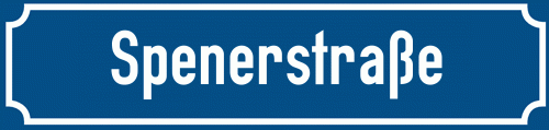 Straßenschild Spenerstraße