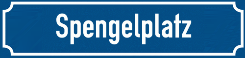 Straßenschild Spengelplatz