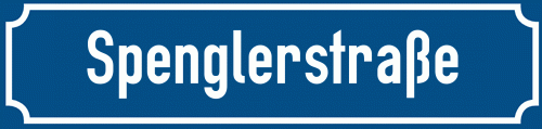 Straßenschild Spenglerstraße