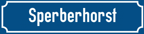 Straßenschild Sperberhorst