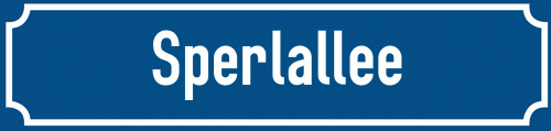 Straßenschild Sperlallee zum kostenlosen Download
